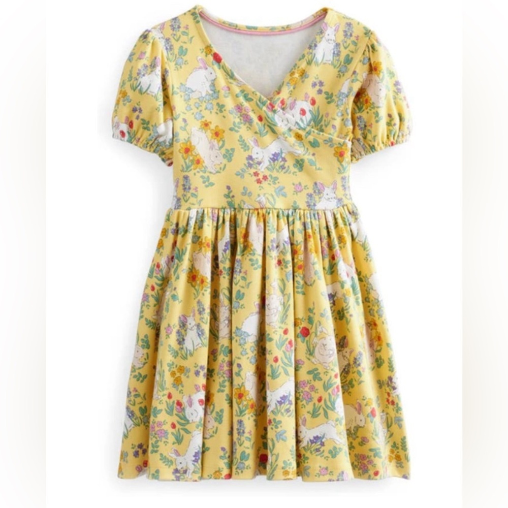 Mini Boden Yellow Floral Kids Dress